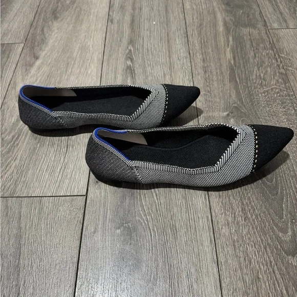 Rothy's Black and White Striped Flats - Picture 4 of 8